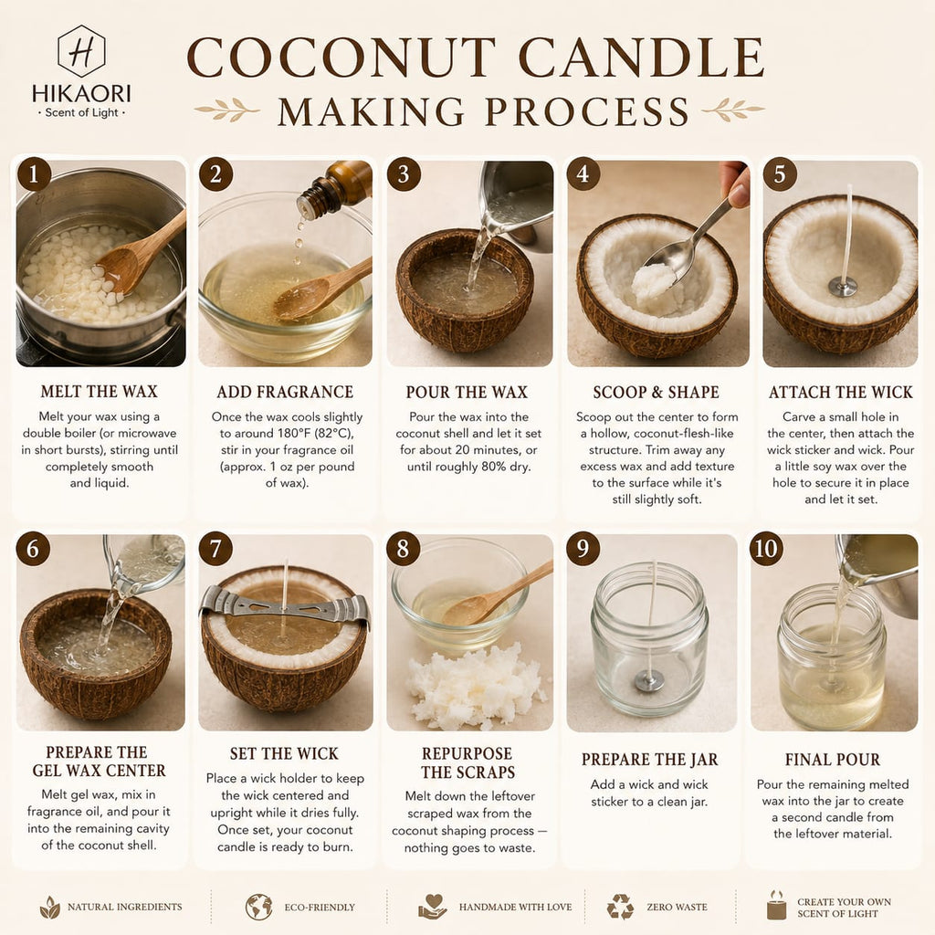 Eco Coconut Shell DIY Candle Kit
